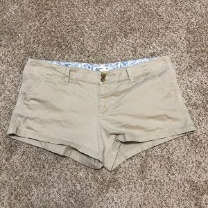 American Eagle AE Khaki Shortie Shorts